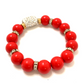 Fashion Style Red Bracelet with Gold/Diamond design