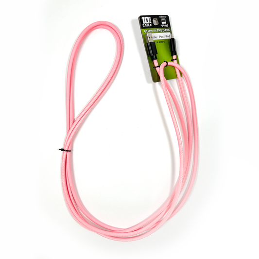 USB iPhone Charger Pink 10 Foot Cable
