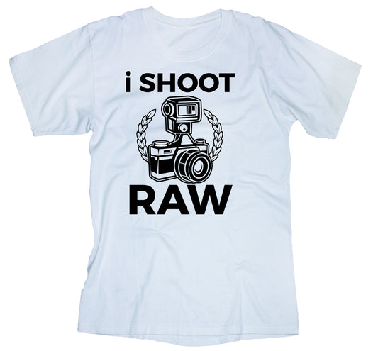 I Shoot RAW DSLR Design tee