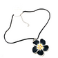 Hibiscus Flower Black Necklace