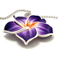 Hibiscus Flower Purple Necklace