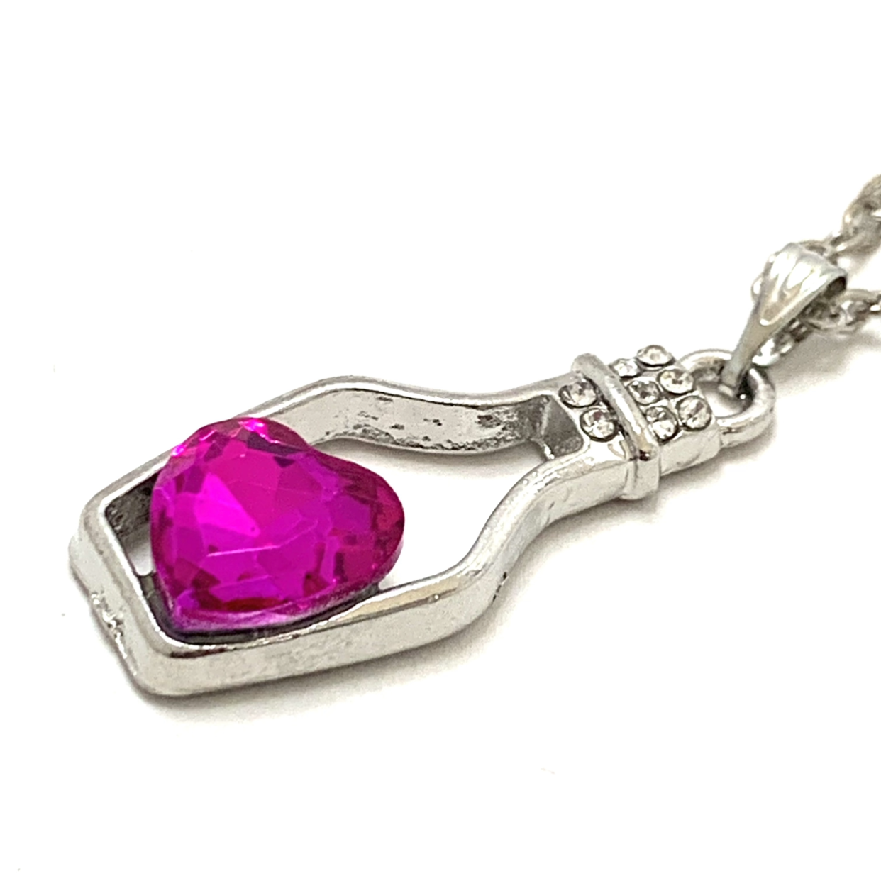 Love Potion Necklace Pink Stone